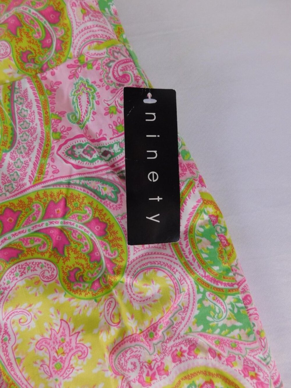 Larry Levine Petite Skirt Suit Womens 10P Pink Paisley Stretch Jacket Skirt - Picture 4 of 12